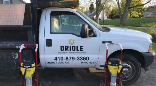 oriole basement waterproofing truck